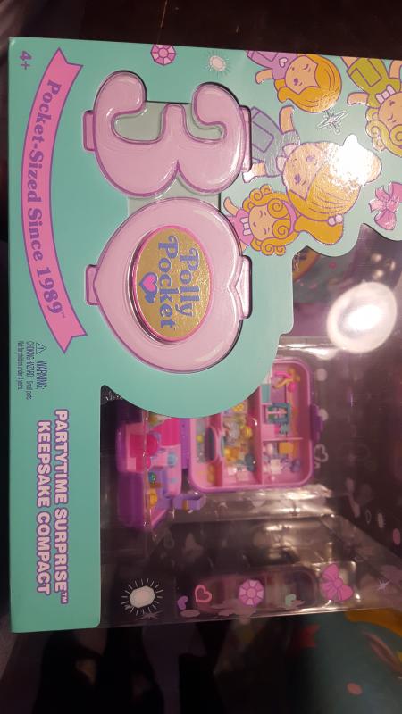 polly pocket 30th anniversary retro partytime surprise keepsake compact