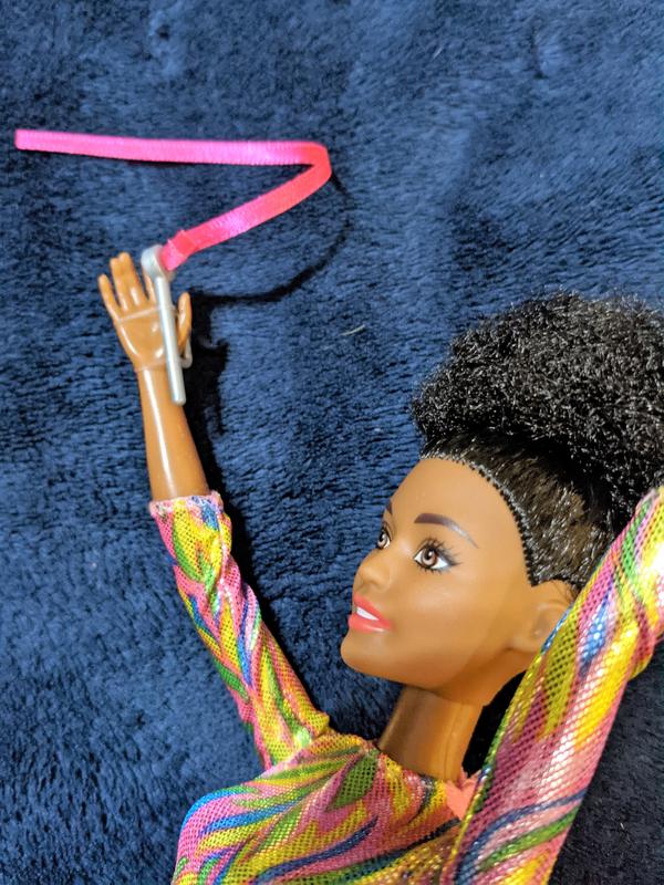 close up face and ribbon