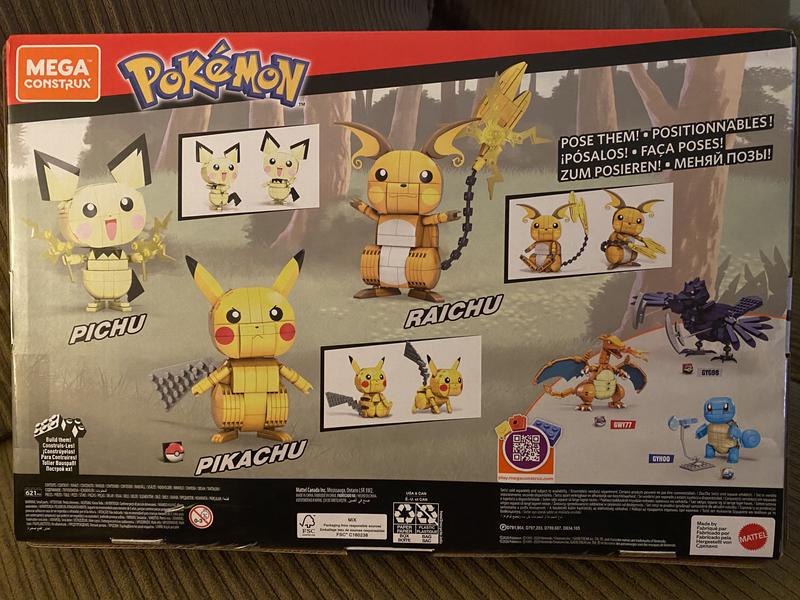 Mega Construx Pokemon Pichu Pikachu Raichu Evolution Trio Construction Set  NEW 887961971552