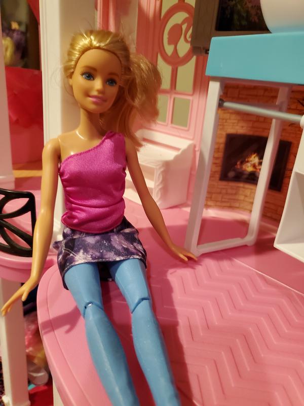 Barbie Complete Looks Clothes Pink Top and Tie-Dye Skirt with Accessories