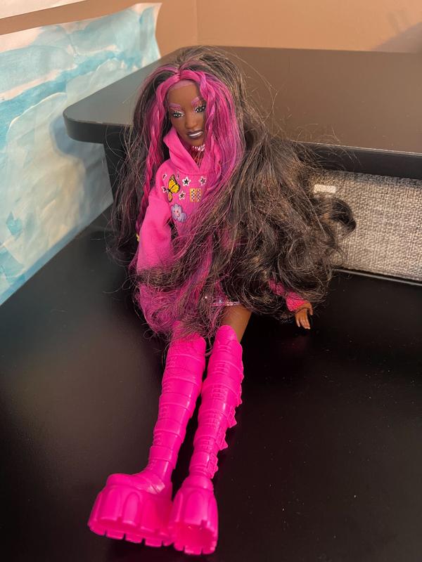 Barbie Extra Series #10 Doll with Long Pink Braids & Pet Mouse 2020 Mattel  GXF09 - We-R-Toys