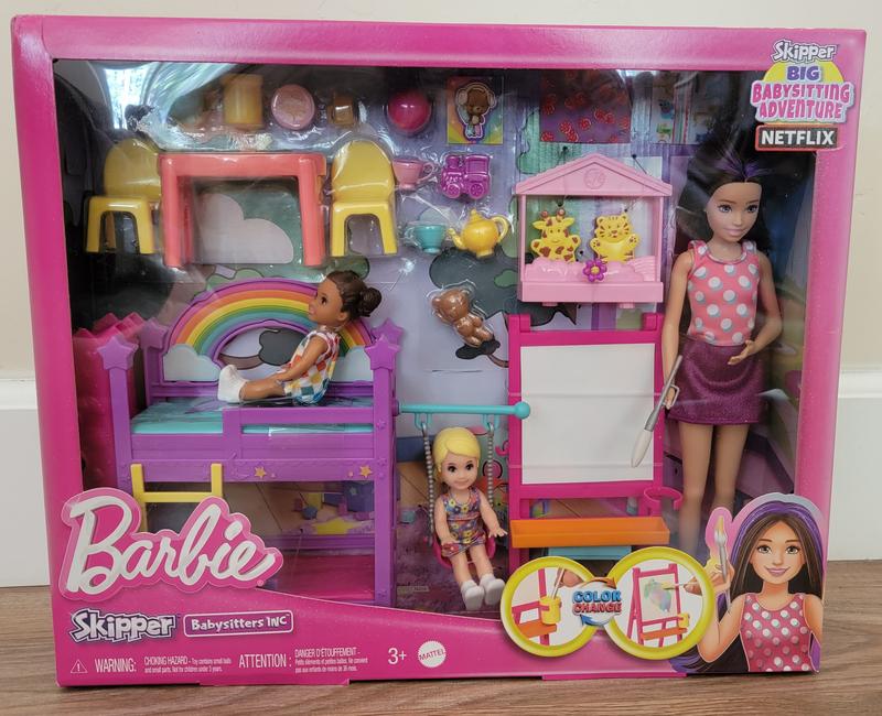 Barbie Skipper First Jobs Daycare Playset With 3 Dolls, Furniture