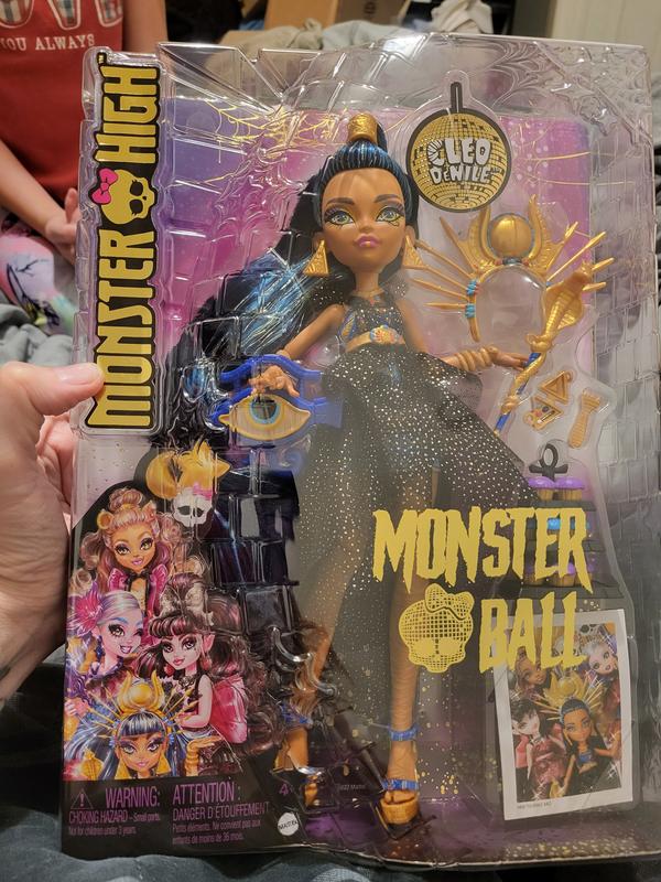 Monster High Cleo De Nile Fashion Doll in Monster Ball Party Dress with  Accessories