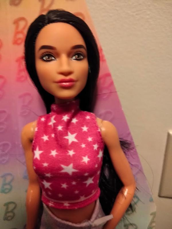 Barbie Fashionistas Doll #215 with Pink Star-Print Top and