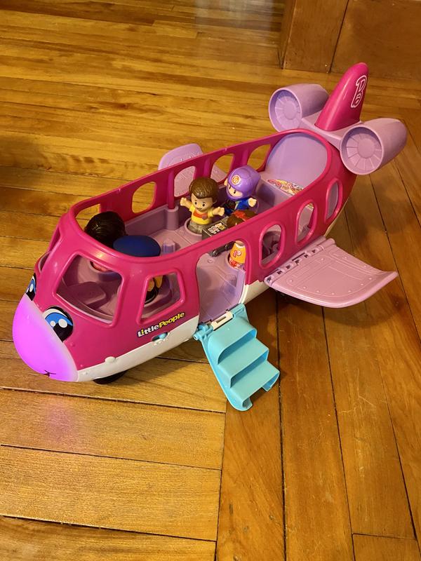 Little People Barbie Toy Airplane with Lights Music and 3 Figures