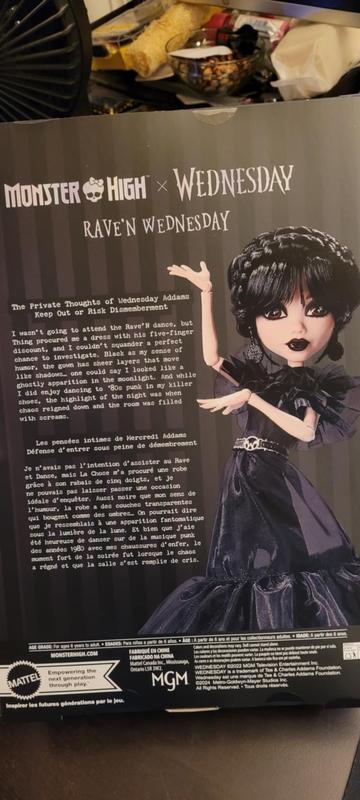 Monster High Wednesday Doll, Rave'N Wednesday Collectible in Black Gothic  Gown Inspired by Dance Scene, Premium Accessories and Doll Stand | Michaels
