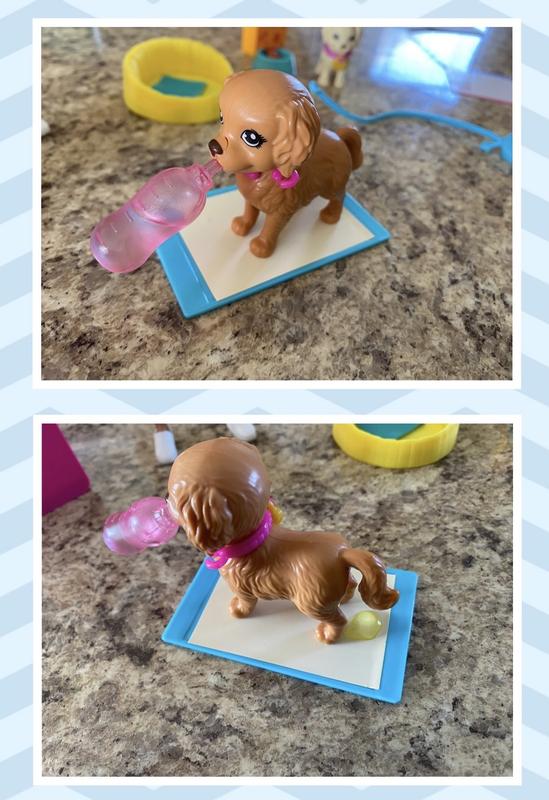 Barbie Coffret Adopte Un Chiot, avec poupée brune, 2 chiots, animal qui  change de couleur et plus de 10 accessoires, Jouet Enfant, Dès 3 ans, HKD86  : : Jeux et Jouets