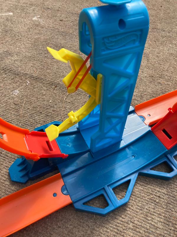 Hot wheels track launcher rubber band online