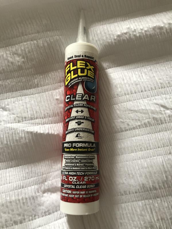 Flex Glue, 10 oz Cartridge, White, Super Strong, Rubberized Waterproof  Adhesive, Works Underwater, Use On Pools, Showers, Outdoors, Concrete,  Brick