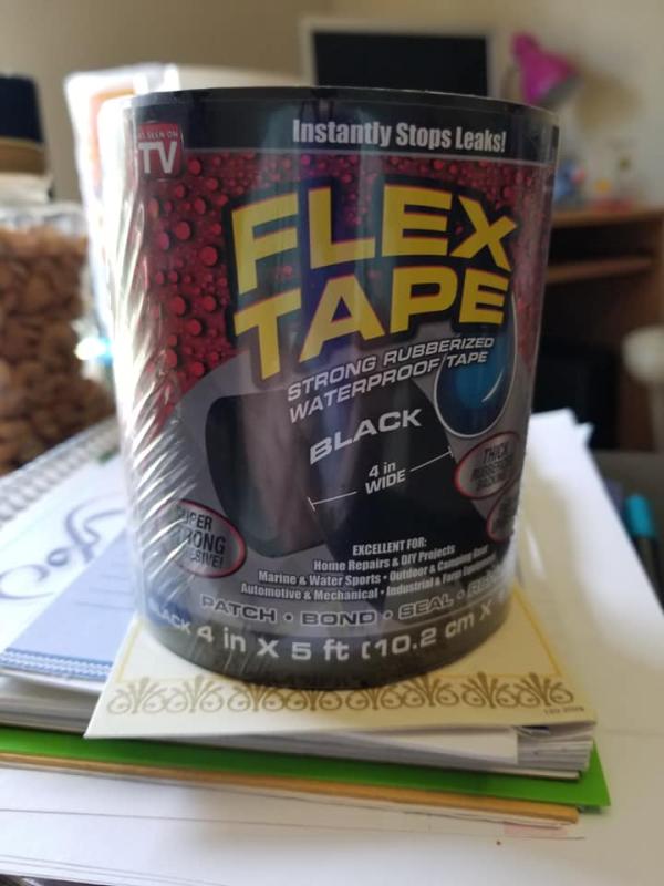 Flex Tape Black 4in x 5ft Rubberized Waterproof Tape