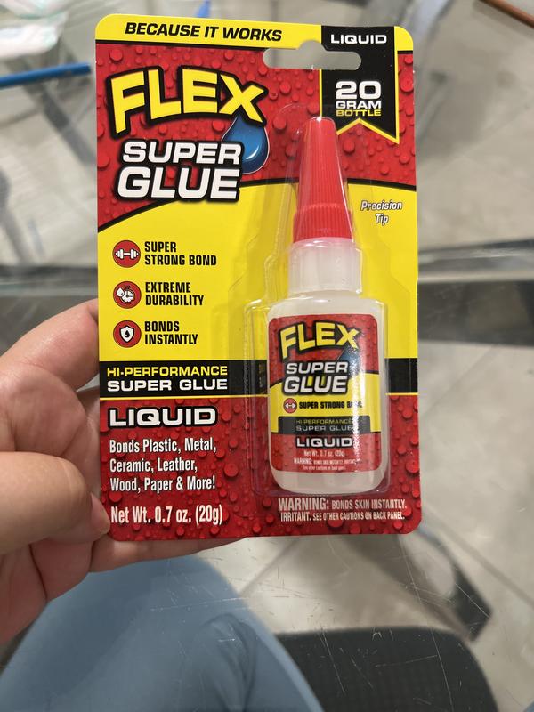 Flex Super Glue Liquid, Extreme Strong Bond, 0.7 oz (20 g)