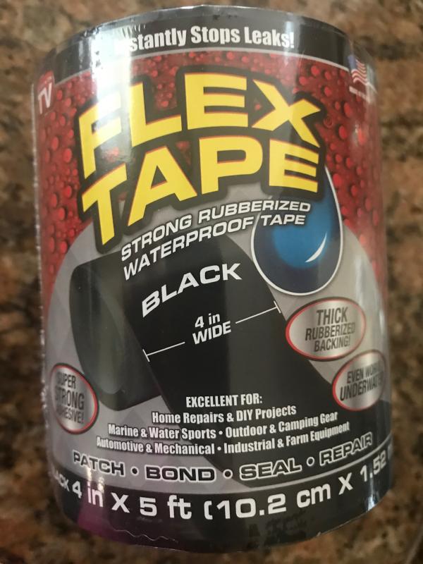 Flex Tape Clear Waterproof Rubberized Duct Tape 4-in x 5-ft in the Duct Tape  department at
