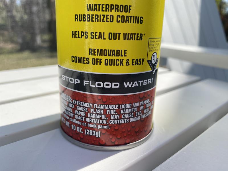 Flex Seal Flood Protection RLSYELR12 Rubberized Adhesive, Liquid, Yellow,  10 oz, Can #VORG3333515, RLSYELR12