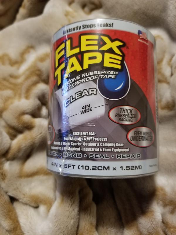 Flex Seal 4 In. x 5 ft. Flex Tape Rubberized Waterproof Tape - Black  TFSBLKR0405 - Acme Tools