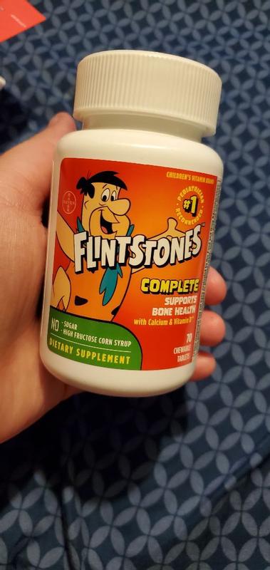 Flintstones Vitamins Multivitamínico masticable para niños con + plancha  extra para niños pequeños y niños con vitamina C, D, vitamina B12, 160