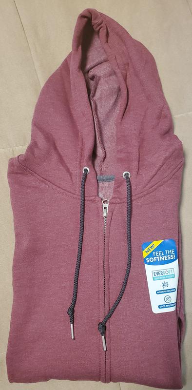 fruit of the loom men's dual defense eversoft fleece full zip hooded sweatshirt