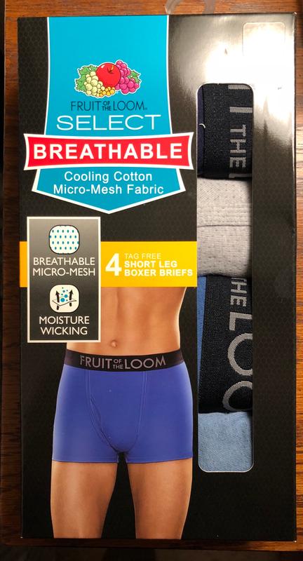 fruit of the loom short leg boxer briefs breathable