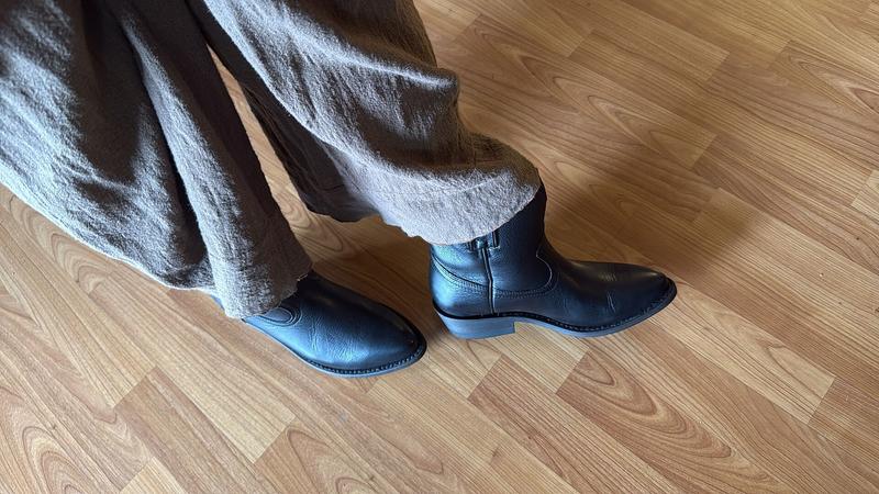 Customer photo for "Sleek, elegant and comfortable boots."