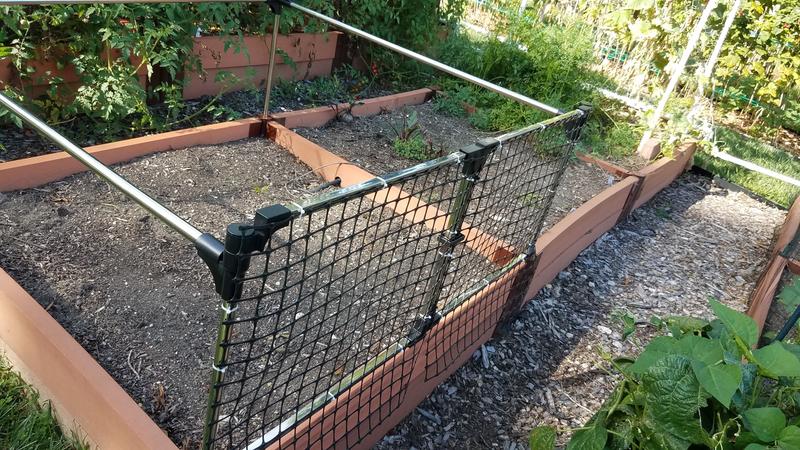 Both gates. Note position of the netting flush with the outside of the boards.