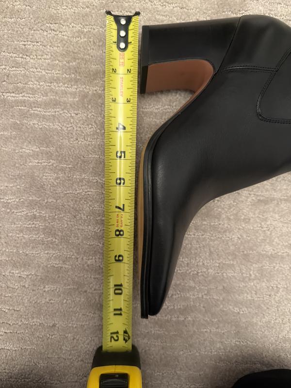 The tape starts at the heel