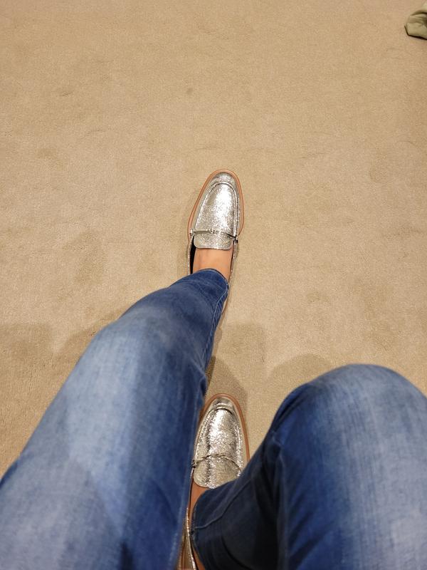 Franco sarto cheap silver loafers