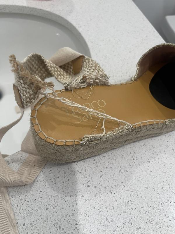Customer photo for "Shows were not sewn well enough and, fell apart"