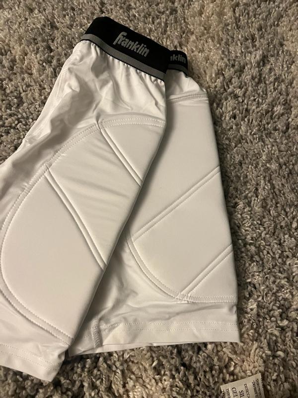 Short De Glissade Rembourré Franklin Pour Garçon - Taille Small (22-24) - Blanc - Baseball/Softball