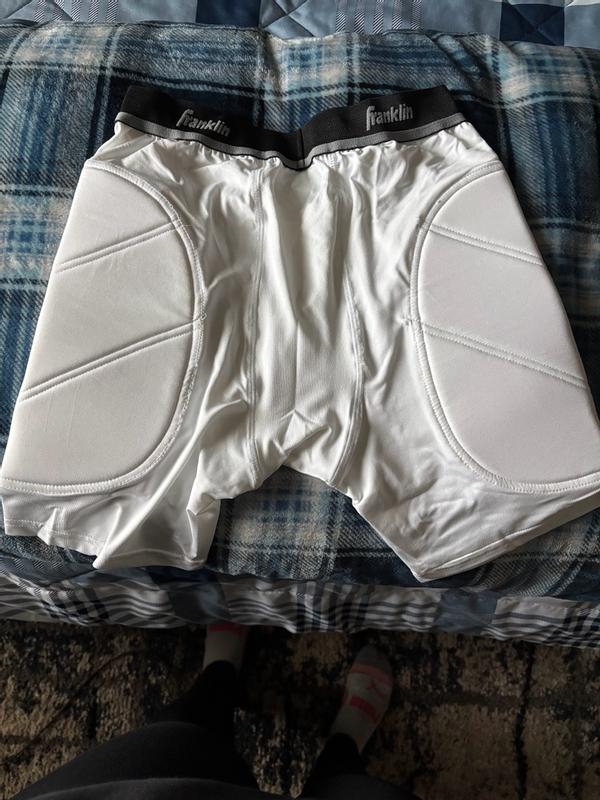 thumbnail image 2 of Easton Youth Padded Baseball Sliding Shorts – White, Medium – Boys' Microfiber 2 of 2