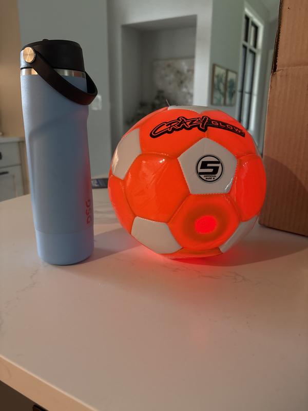 Glow in the Dark Soccer Ball - Size 5 + Air Pump | Franklin Sports
