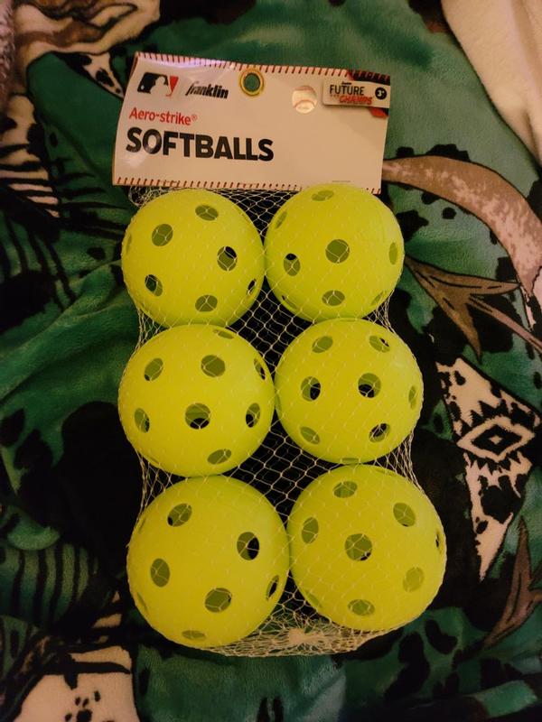 Franklin Sports Plastic Softballs - MLB - Includes 6 Balls for