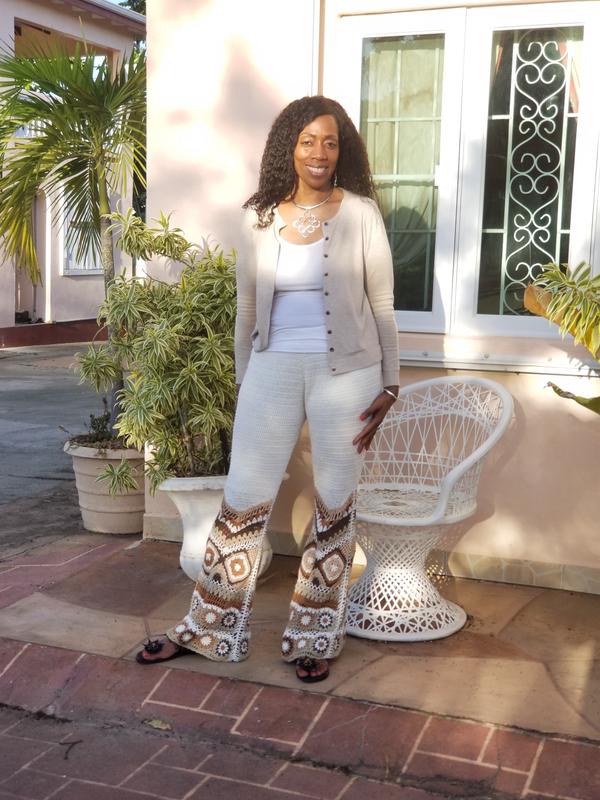 Border Crochet Flare Pants | Free People