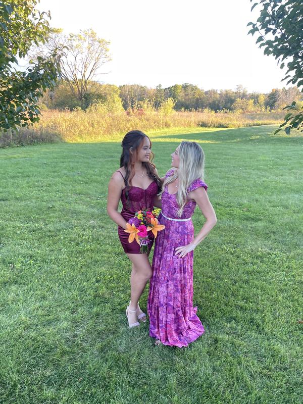 short sleeve sundrenched maxi dress in pinky combo free people Short Sleeve Sundrenched Maxi Dress in Sapphire Combo Free People