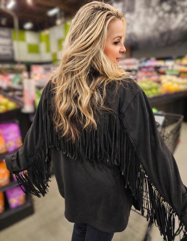 We The Free Fringe Out Vegan Suede Jacket | Free People
