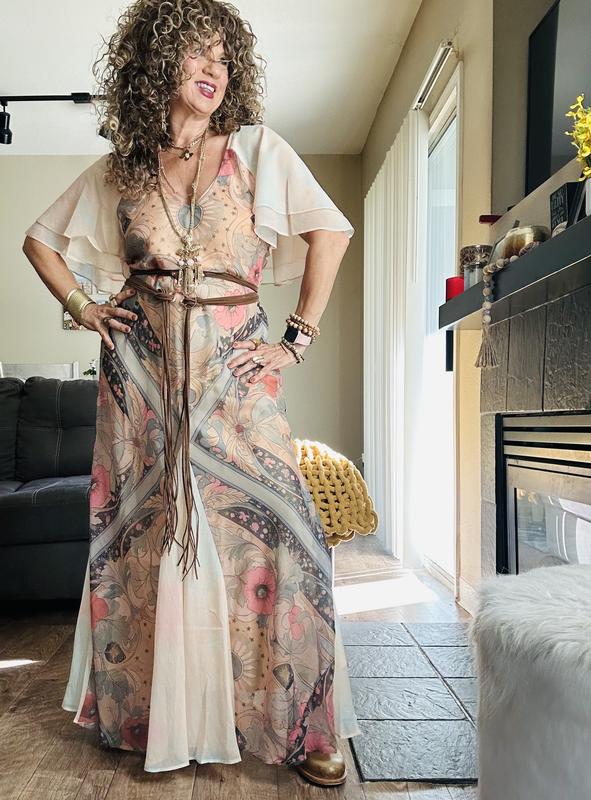 free people celestial nights maxi dress Free People Celestial Nights Maxi Dress In Fairy Combo - 56% Off