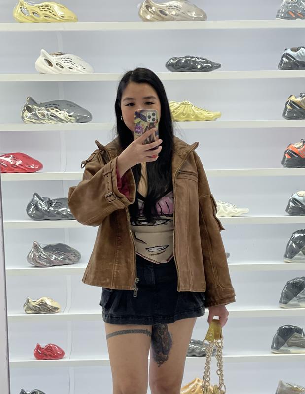 Free People Skyline Leather Jacketレザージャケット FREE PEOPLE We The Free - Skyline Leather Jacket in Washed