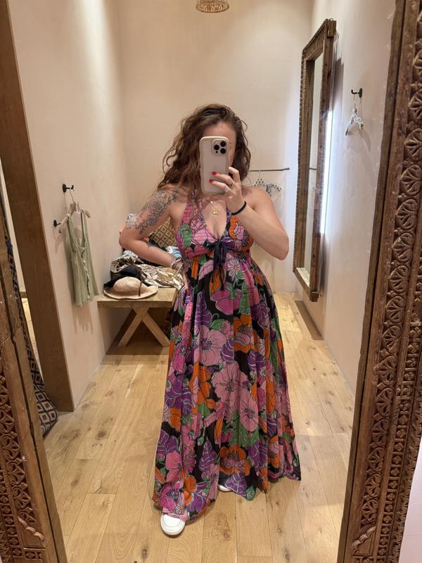 Robe Maxi Free People - Imprimé Floral 'en Pleine Floraison' - Tailles S Et M - 100% Viscose - Neuf Avec étiquettes