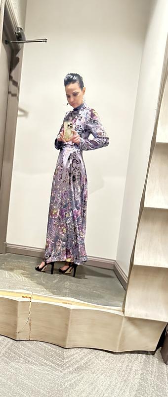 free people paisley maxi dress NWT Free People Mirage Long Sleeve Maxi Dress Peach Combo Pink Paisley Boho  sz 0