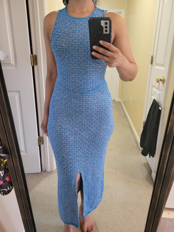 mindy open back midi sweater dress Mindy Backless Sweater Midi Dress