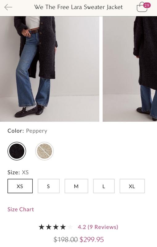 We The Free Lara Sweater Jacket