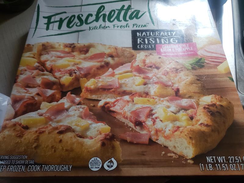 Freschetta Naturally Rising Crust Pizza, Canadian Style Bacon & Pineapple  (Frozen) 27.51 oz 