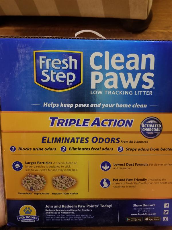 Fresh Step Clean Paws Triple Action Clumping Cat Litter, 22.5 lb