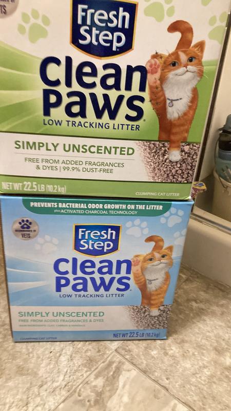 Fresh Step Clean Paws Multi-Cat Scented Clumping Cat Litter with the Power  of Febreze, 22.5 Pounds