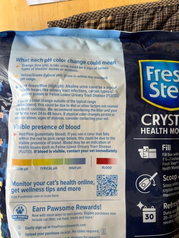 Fresh Step Crystals Health Monitor Unscented Cat Litter Pet Supplies Plus