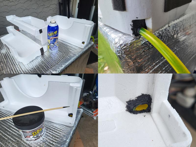 Plasti-dip Coating & Flex-paste Sealing Drainage Tube