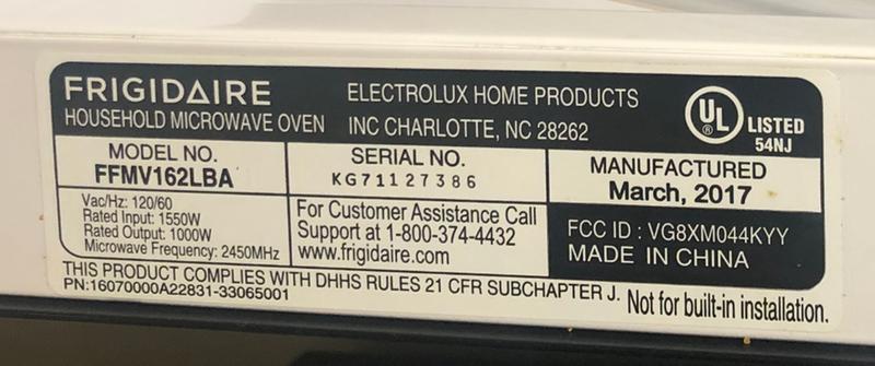 How to quiet a Frigidaire Microwave FFMV162LMA Volume Sound Beep