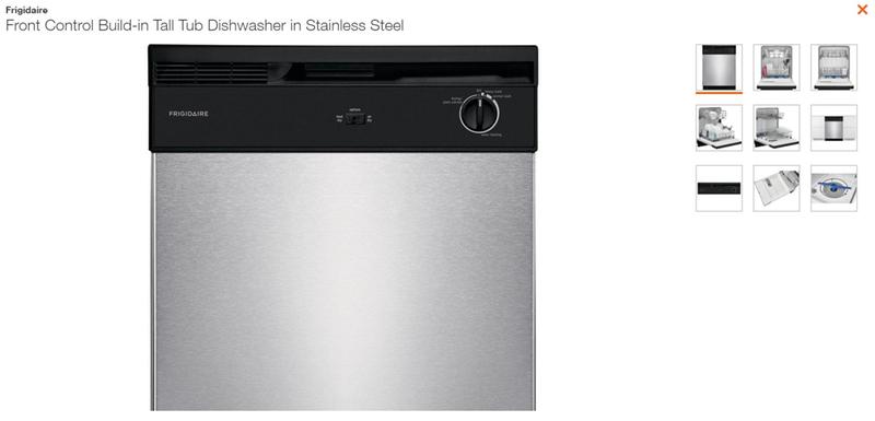 Frigidaire Dishwasher Plastic Tub (FDPC4221AS) Stainless Steel