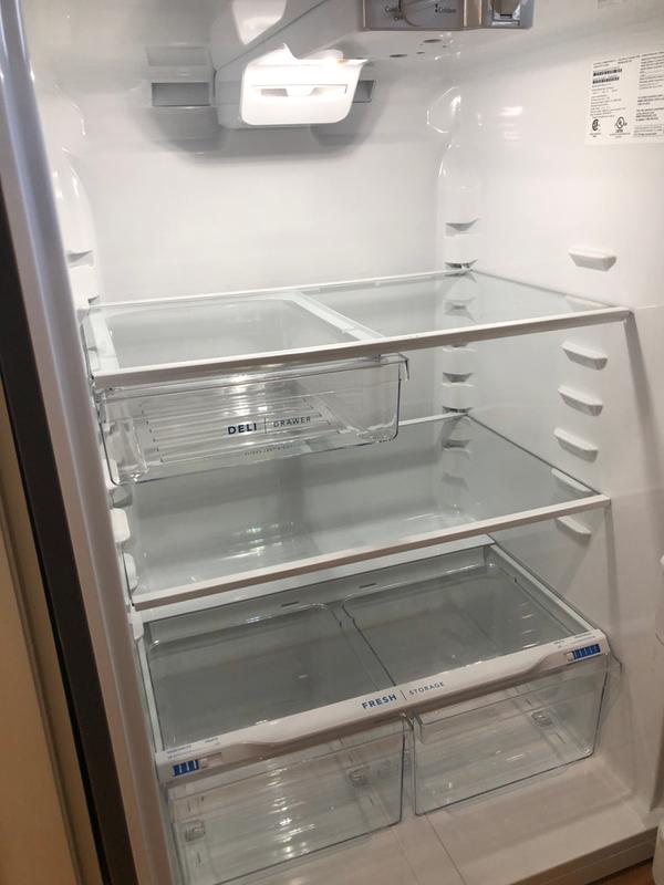 Frigidaire 18 3 Cu Ft Top Freezer Refrigerator Stainless Steel