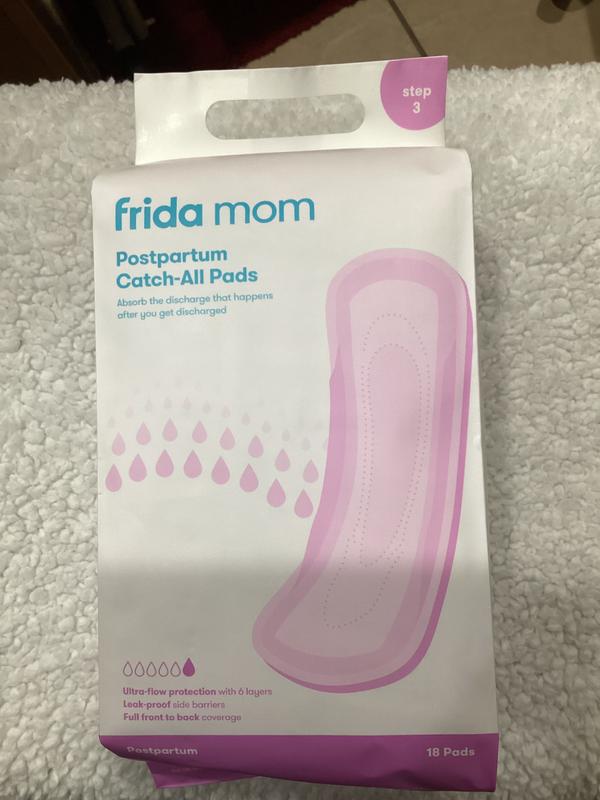 Frida Mom Postpartum Maternity Pads - Long Front to Back Coverage for  Maximum Absorbency + Heavy Flow - 18ct