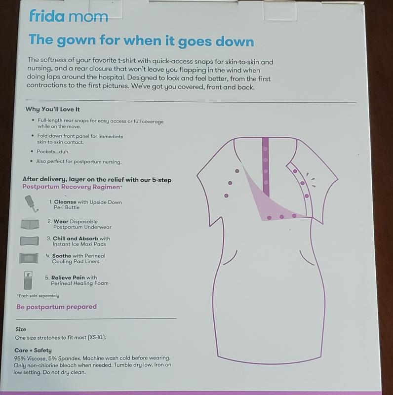 Frida Mom - Fridababy Delivery and Nursing Gown - Breastfeeding, Newborn  Baby, Hospital Bag Essential 