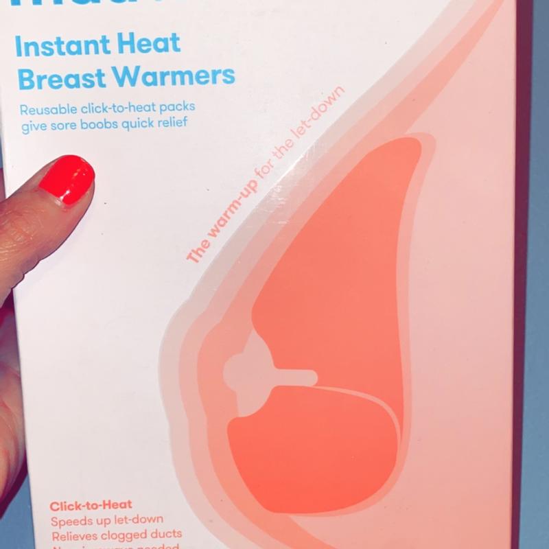 Frida Mom Instant Heat Reusable Breast Warmers - Click-to-Heat Relief in an  Instant for Nursing + Pumping Moms - 2 Sets - 2 Small + 2 Large Heat Packs